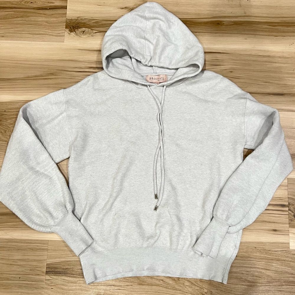 Philosophy Grey Drawstring Hoodie Women’s Medium